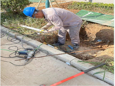 馬鞍山九華東路二期電力工井，保護管工程